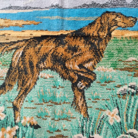 Vintage Hunting Dog Tapestry Pillow Cover Red Irish Setter - Picture 13 of 16